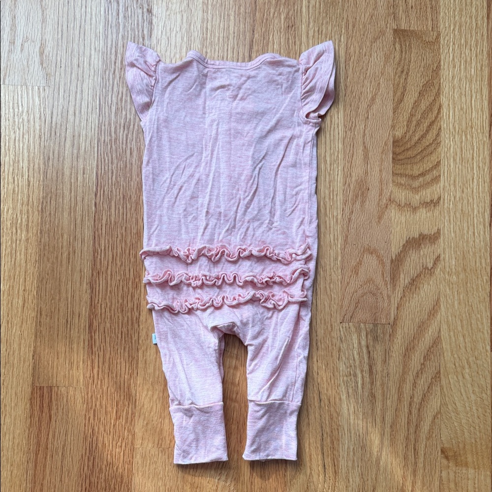 Pink Ruffled Baby Romper - Picture 2 of 3